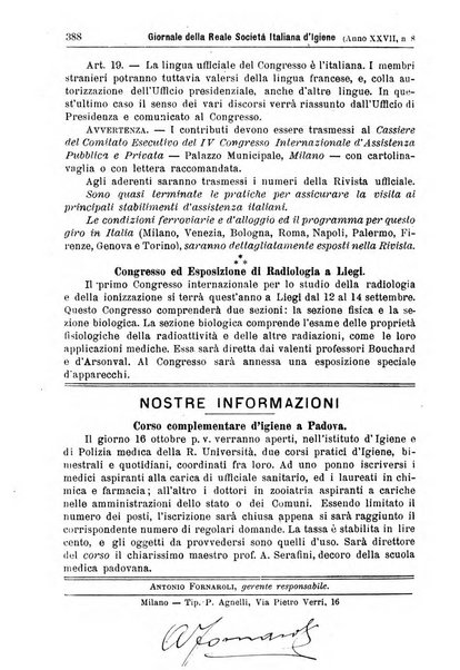 Giornale della Società italiana d'igiene