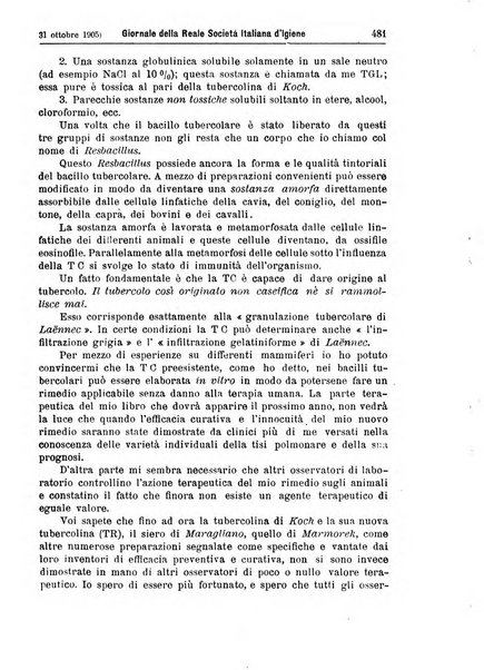 Giornale della Società italiana d'igiene