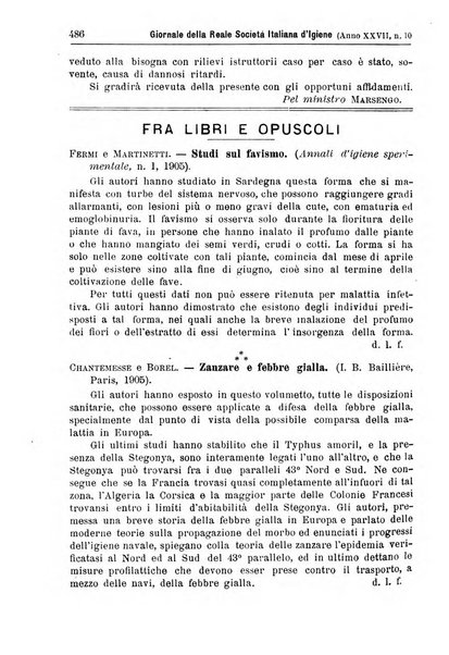 Giornale della Società italiana d'igiene