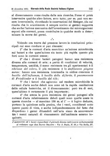 Giornale della Società italiana d'igiene