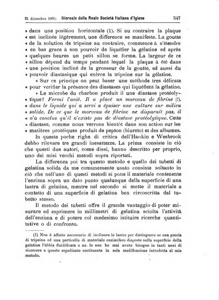 Giornale della Società italiana d'igiene