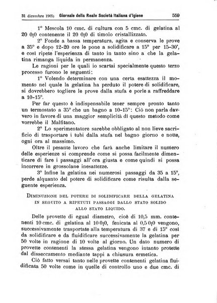 Giornale della Società italiana d'igiene