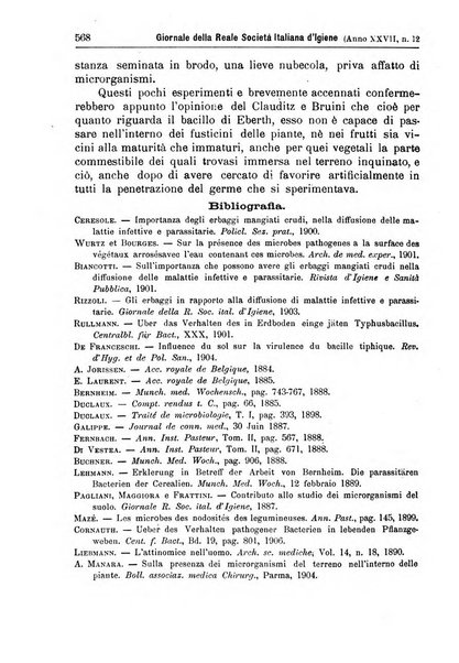 Giornale della Società italiana d'igiene