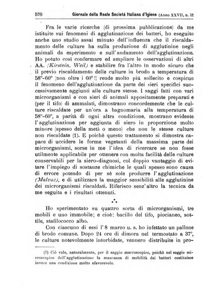 Giornale della Società italiana d'igiene