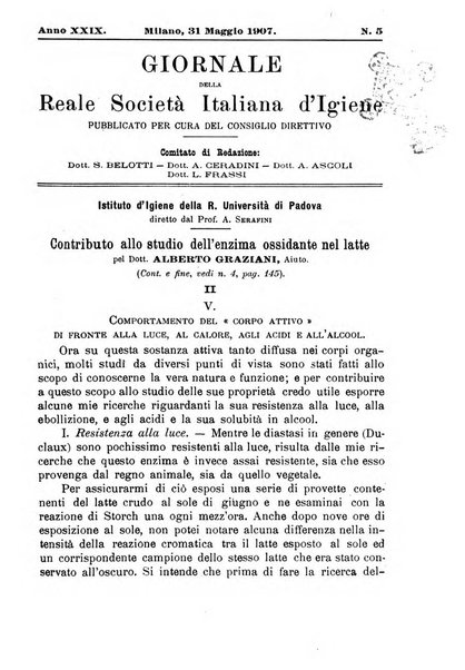 Giornale della Società italiana d'igiene