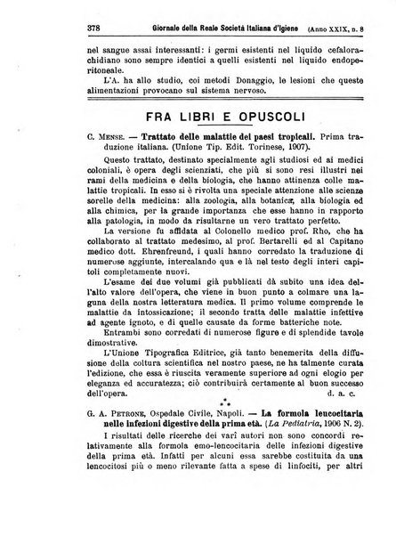 Giornale della Società italiana d'igiene