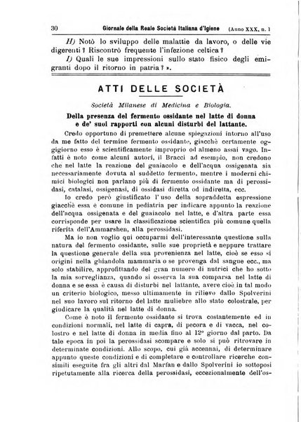 Giornale della Società italiana d'igiene