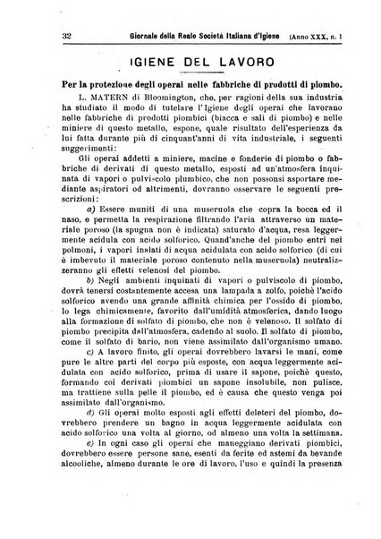 Giornale della Società italiana d'igiene