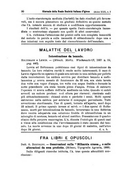 Giornale della Società italiana d'igiene