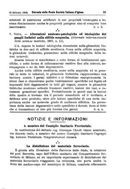 Giornale della Società italiana d'igiene