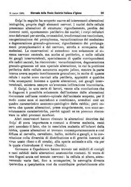 Giornale della Società italiana d'igiene