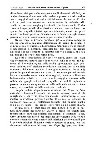 Giornale della Società italiana d'igiene