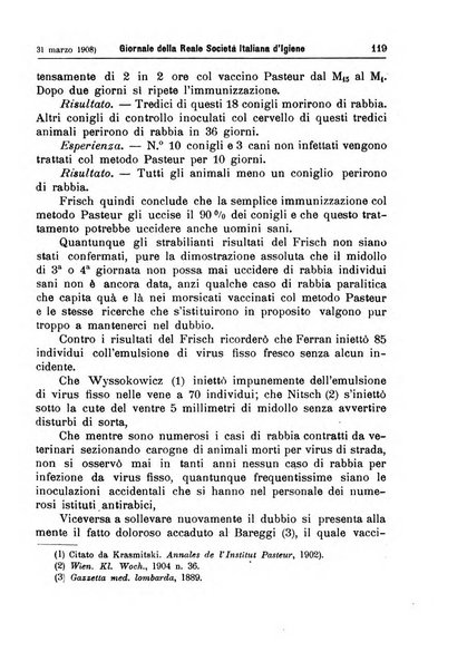 Giornale della Società italiana d'igiene