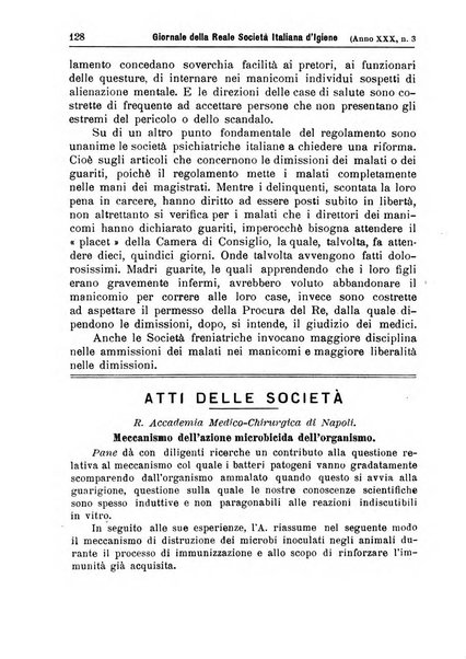 Giornale della Società italiana d'igiene