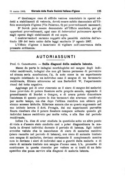 Giornale della Società italiana d'igiene