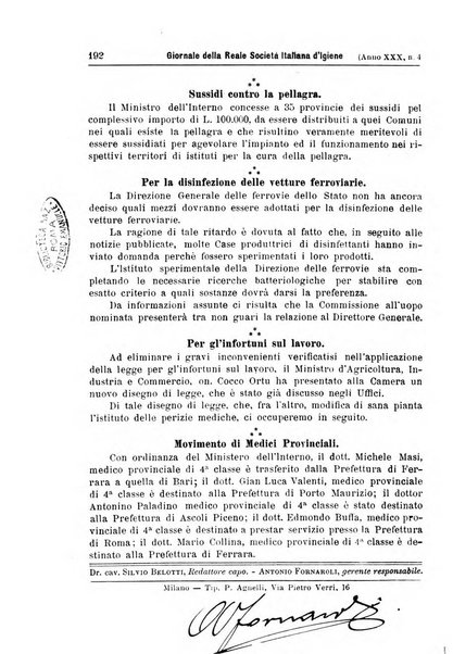 Giornale della Società italiana d'igiene