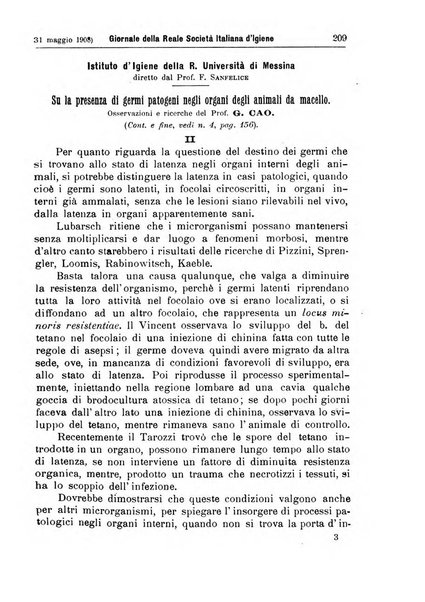 Giornale della Società italiana d'igiene