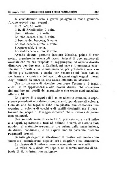 Giornale della Società italiana d'igiene