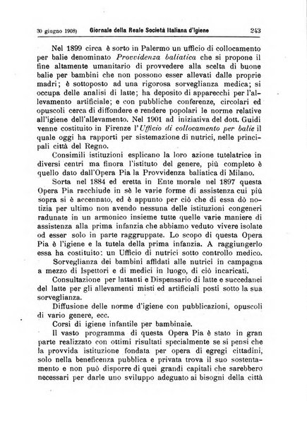 Giornale della Società italiana d'igiene