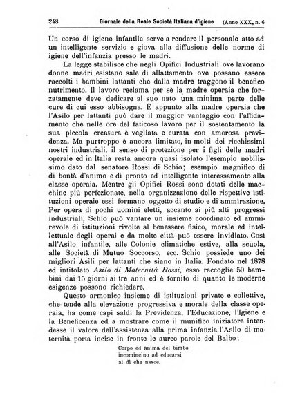 Giornale della Società italiana d'igiene