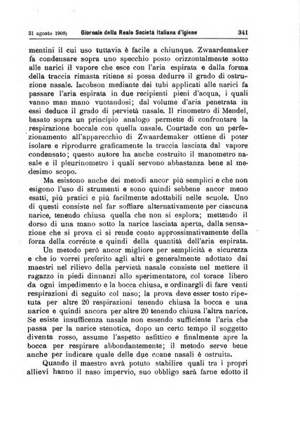 Giornale della Società italiana d'igiene