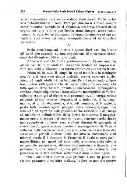 Giornale della Società italiana d'igiene