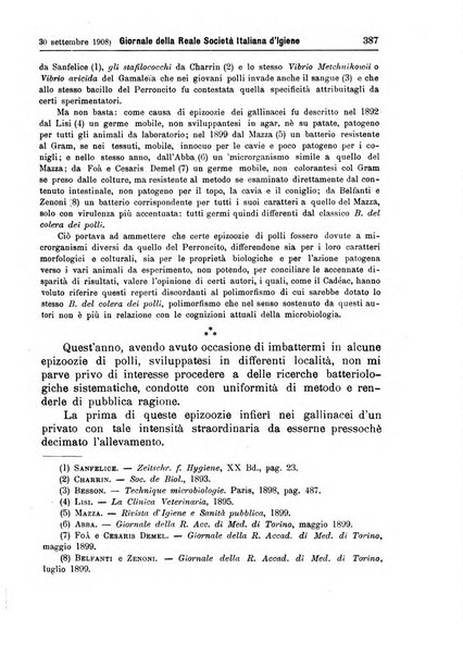 Giornale della Società italiana d'igiene