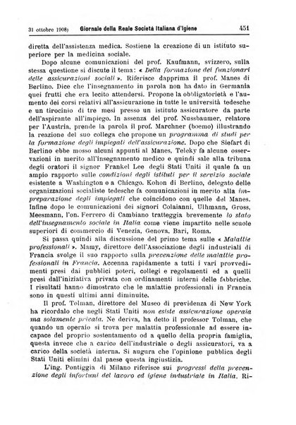 Giornale della Società italiana d'igiene