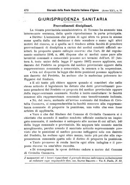 Giornale della Società italiana d'igiene