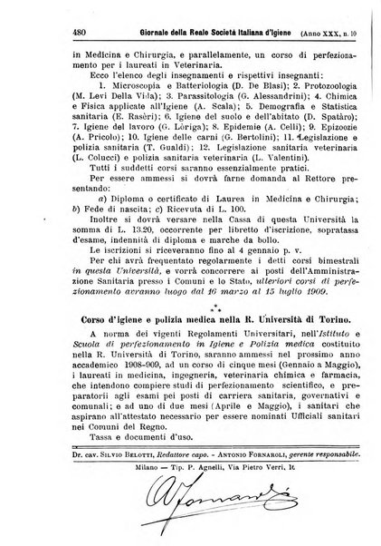 Giornale della Società italiana d'igiene