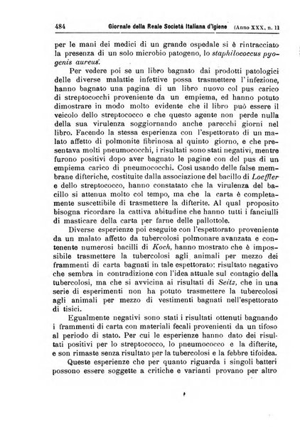 Giornale della Società italiana d'igiene