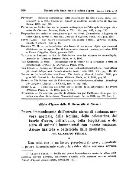 Giornale della Società italiana d'igiene