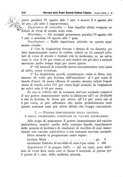 Giornale della Società italiana d'igiene