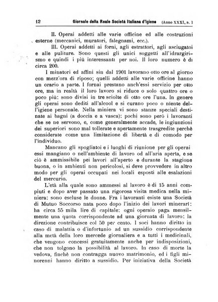 Giornale della Società italiana d'igiene