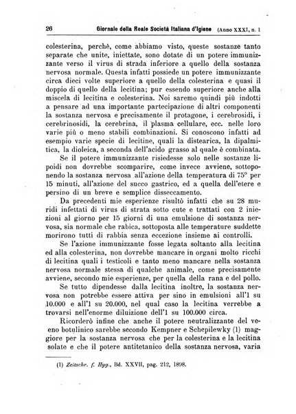 Giornale della Società italiana d'igiene