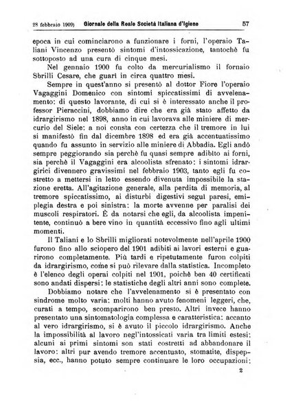 Giornale della Società italiana d'igiene