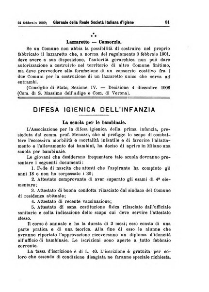 Giornale della Società italiana d'igiene