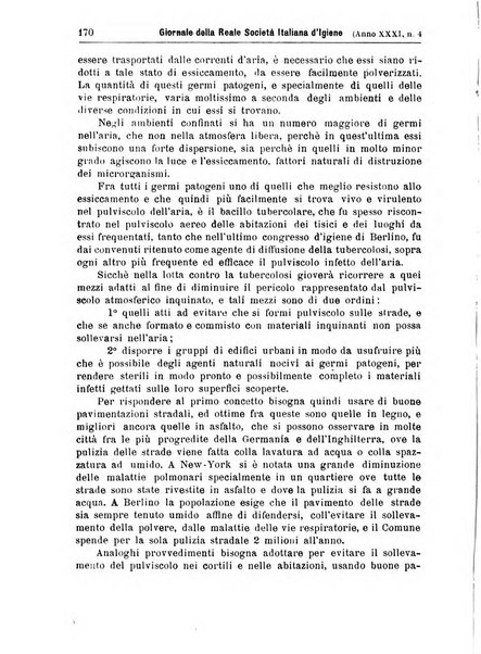 Giornale della Società italiana d'igiene