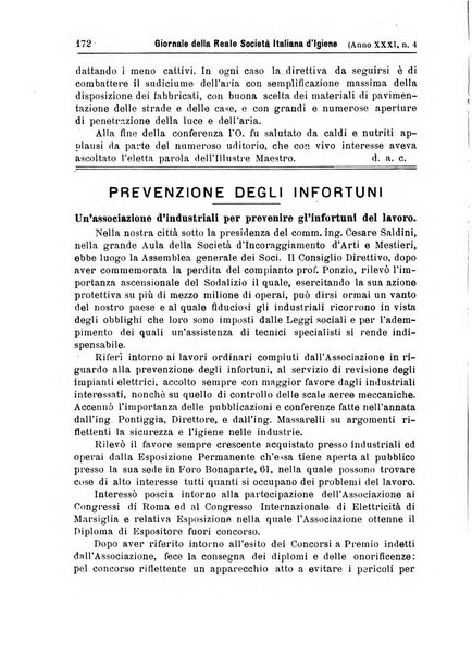 Giornale della Società italiana d'igiene