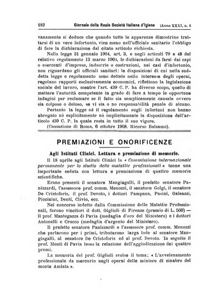 Giornale della Società italiana d'igiene