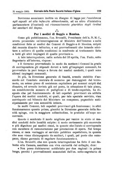 Giornale della Società italiana d'igiene