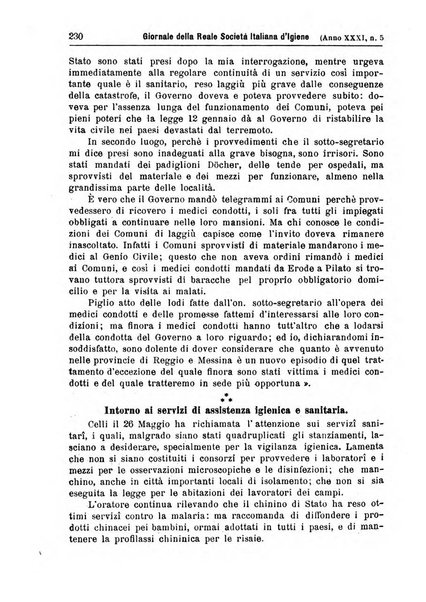 Giornale della Società italiana d'igiene