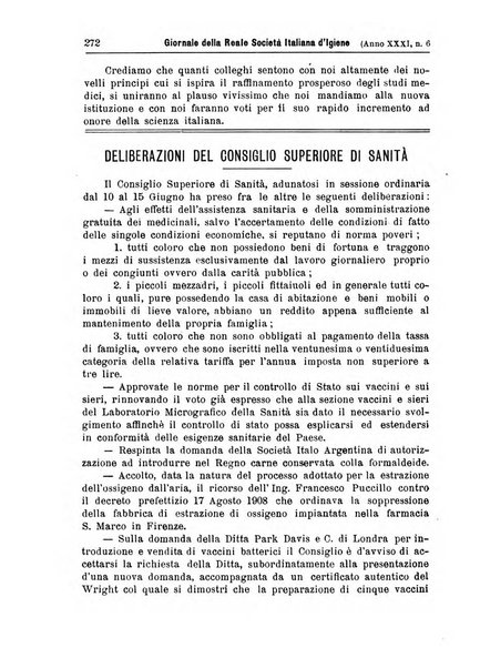 Giornale della Società italiana d'igiene