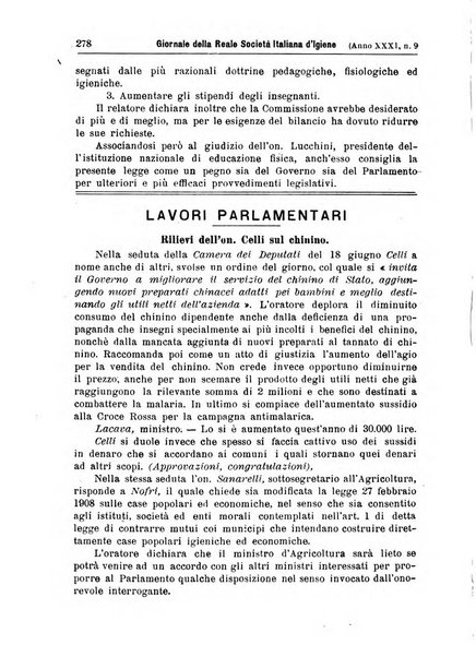 Giornale della Società italiana d'igiene