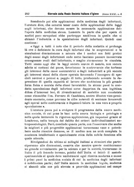 Giornale della Società italiana d'igiene