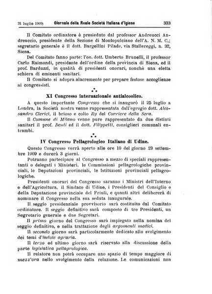 Giornale della Società italiana d'igiene