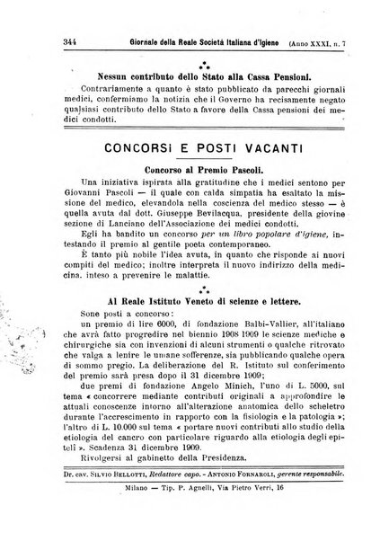 Giornale della Società italiana d'igiene