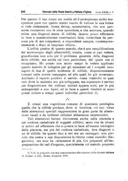 Giornale della Società italiana d'igiene