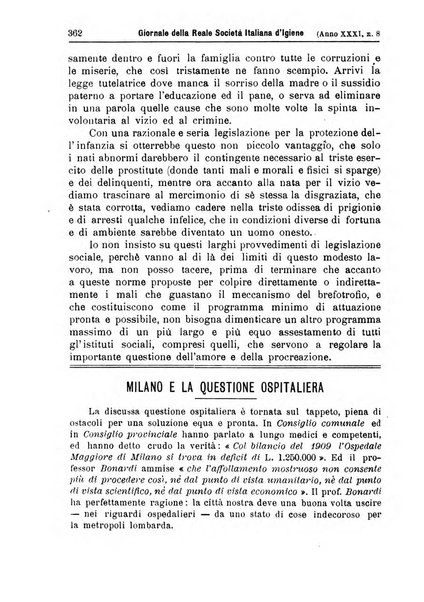 Giornale della Società italiana d'igiene