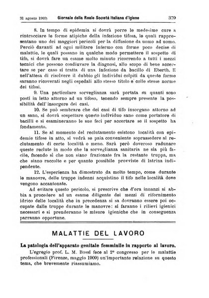 Giornale della Società italiana d'igiene